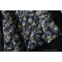 Hypeyourbeast BAPE OVO Patchwork Baseball Owl Jacket Clothes