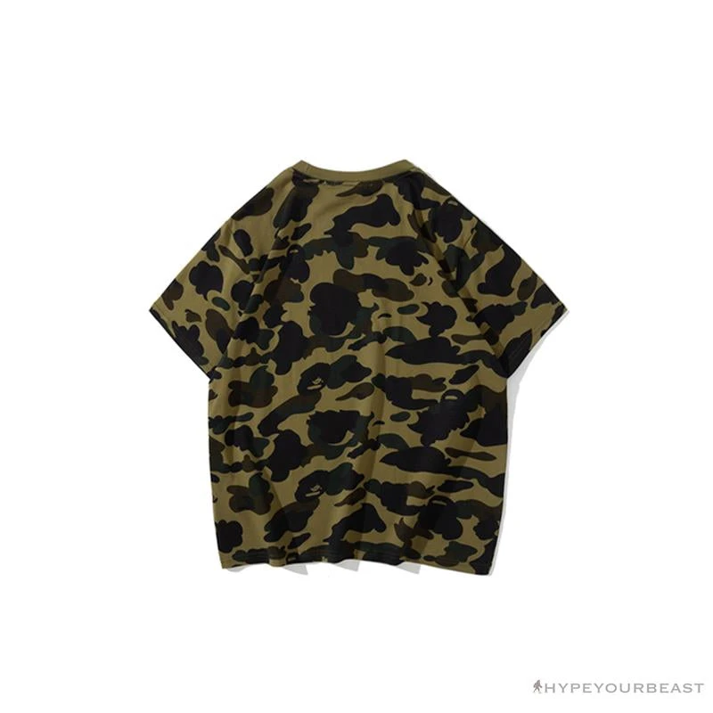 Hypeyourbeast BAPE KIDS Elbow Hug Gorilla Camouflage Tee Shirt 'GREEN' 2 Hypeyourbeast BAPE KIDS Elbow Hug Gorilla Camouflage Tee Shirt 'GREEN'