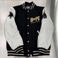 Hypeyourbeast BAPE OVO Patchwork Baseball Owl Jacket Clothes