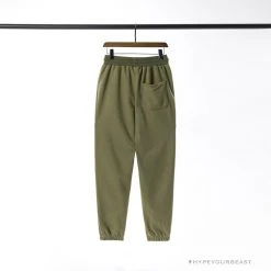 Hypeyourbeast BAPE Classic Ape Head Embroidered Standard Cotton Terry Pants 'ARMY GREEN'