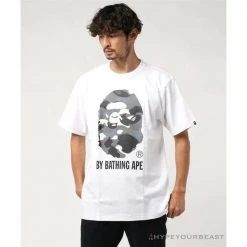 Hypeyourbeast BAPE Luminous Spots Camouflage Great Ape Man Black Head Cotton Short Sleeve Tee Shirt 'WHITE' Clothes 6 Hypeyourbeast BAPE Luminous Spots Camouflage Great Ape Man Black Head Cotton Short Sleeve Tee Shirt 'WHITE' Clothes