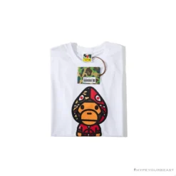 Hypeyourbeast BAPE Baby Milo Red Shark Hat Little Monkey Tee Shirt 'WHITE'