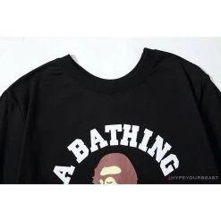Hypeyourbeast BAPE Classic Basic Ape Man Head English LOGO Tee Shirt 'BLACK' Clothes 13 Hypeyourbeast BAPE Classic Basic Ape Man Head English LOGO Tee Shirt 'BLACK' Clothes