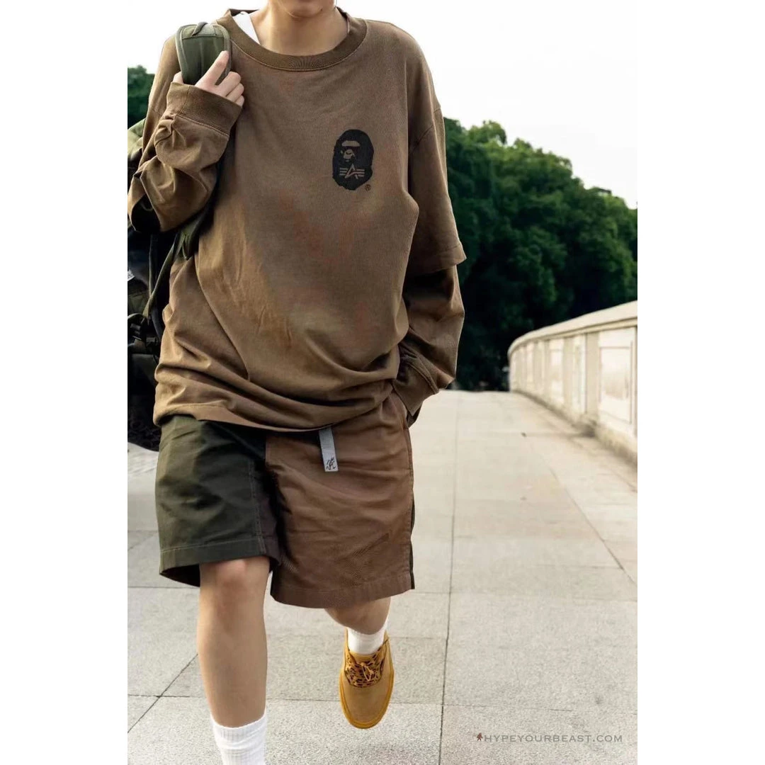 HypeYourBeast Bape Long Sleeve Tee Shirt Brown 5 HypeYourBeast Bape Long Sleeve Tee Shirt Brown