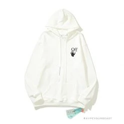 HypeYourBeast Off White Hoodie Skull White Hoodies & Jackets