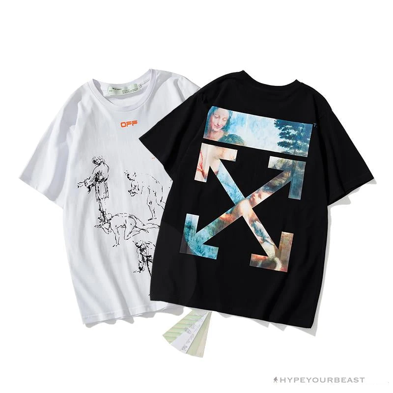 Hypeyourbeast OFF-WHITE The Virgin And Child With Saint Anne Tee Shirt 'BLACK' T-Shirts 1 Hypeyourbeast OFF-WHITE The Virgin And Child With Saint Anne Tee Shirt 'BLACK' T-Shirts