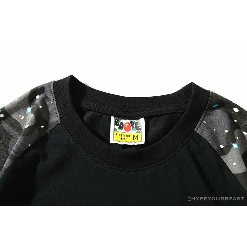 Hypeyourbeast Clothes BAPE Baby Milo Galaxy Astronaut Luminous Tee Shirt 'BLACK' 3 Hypeyourbeast Clothes BAPE Baby Milo Galaxy Astronaut Luminous Tee Shirt 'BLACK'