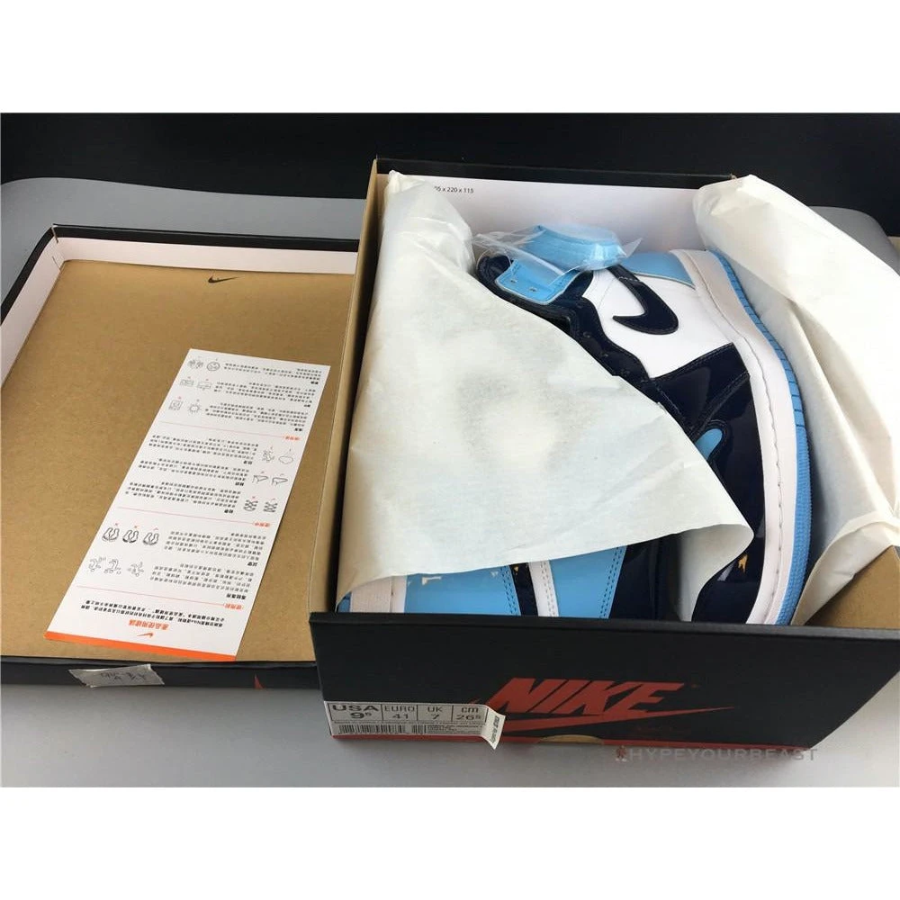 Hypeyourbeast Air Jordan 1 Retro High UNC Patent 10 Hypeyourbeast Air Jordan 1 Retro High UNC Patent