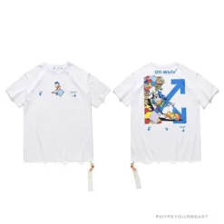 Hypeyourbeast OFF-WHITE Summer Donald Duck Print Tee Shirt 'WHITE' 21 Hypeyourbeast OFF-WHITE Summer Donald Duck Print Tee Shirt 'WHITE'