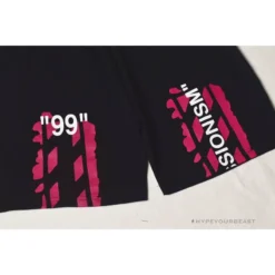 Hypeyourbeast OFF-WHITE 99 X Pink Arrow Shorts 'BLACK'