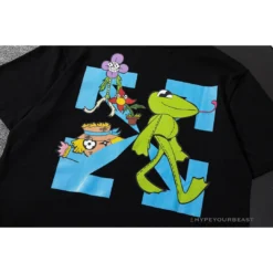 Hypeyourbeast OFF-WHITE Floral And Frog Pattern Tee Shirt 'BLACK' T-Shirts 9 Hypeyourbeast OFF-WHITE Floral And Frog Pattern Tee Shirt 'BLACK' T-Shirts