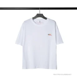 Hypeyourbeast OFF-WHITE Loose X Oversized Chest Tee Shirt 'WHITE'