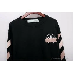 Hypeyourbeast OFF-WHITE Rubber Strip Arrow Long Sleeve Shirt 'BLACK'