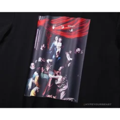 Hypeyourbeast OFF-WHITE Baroque Angel Religious Painting Tee Shirt 'BLACK' T-Shirts