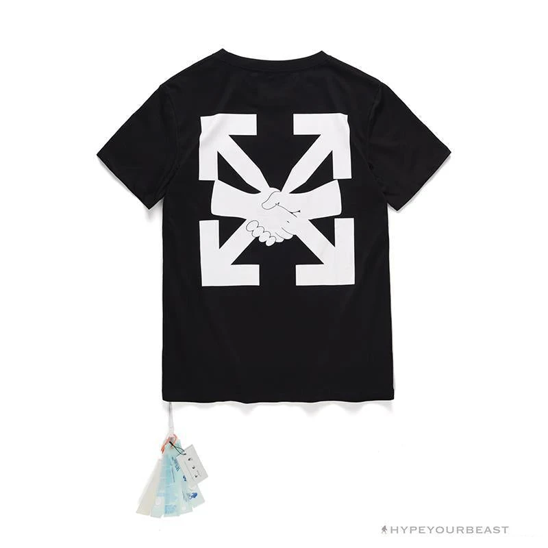Hypeyourbeast T-Shirts OFF-WHITE Hand Shake Tee Shirt 'BLACK' 2 Hypeyourbeast T-Shirts OFF-WHITE Hand Shake Tee Shirt 'BLACK'