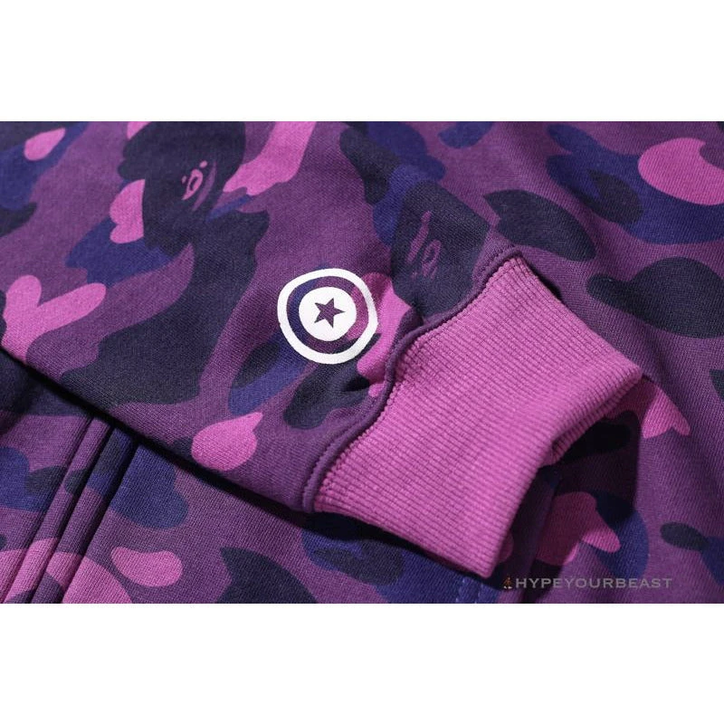 Hypeyourbeast BAPE Shark Head Classic Embroidered Camouflage Zip-Up Hoodie 'PURPLE' Clothes 10 Hypeyourbeast BAPE Shark Head Classic Embroidered Camouflage Zip-Up Hoodie 'PURPLE' Clothes
