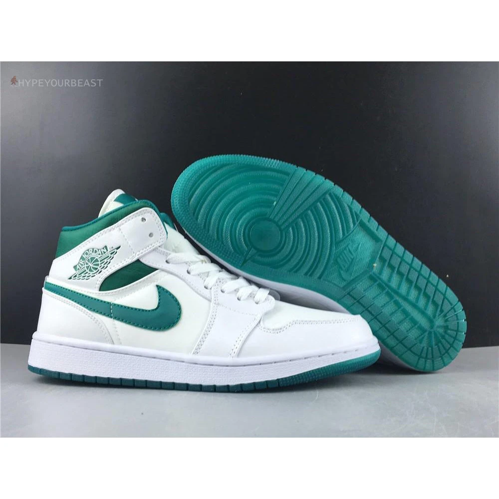 Hypeyourbeast Air Jordan 1 Mid White Mystic Green 1 Hypeyourbeast Air Jordan 1 Mid White Mystic Green