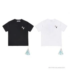 Hypeyourbeast OFF-WHITE Takashi Murakami Sunflower Tee Shirt 'BLACK' T-Shirts