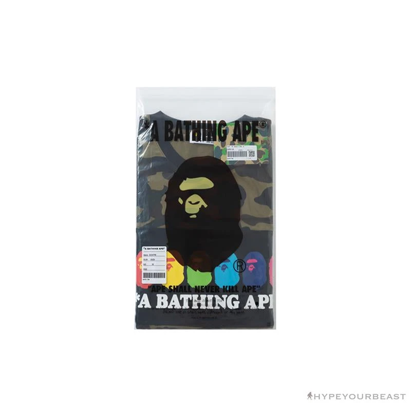 Hypeyourbeast BAPE KIDS Color Ape Head Camouflage Tee Shirt 'GREEN' Clothes 4 Hypeyourbeast BAPE KIDS Color Ape Head Camouflage Tee Shirt 'GREEN' Clothes