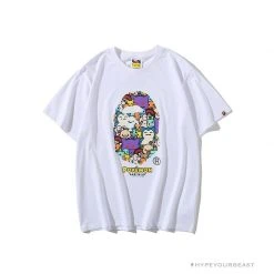 Hypeyourbeast BAPE Pokémon Co-branded Ape Head Tee Shirt 'WHITE'