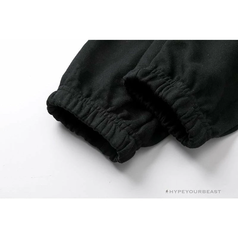 Hypeyourbeast BAPE Classic Ape Head Embroidered Standard Cotton Terry Pants 'BLACK' Clothes 9 Hypeyourbeast BAPE Classic Ape Head Embroidered Standard Cotton Terry Pants 'BLACK' Clothes