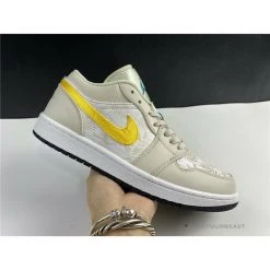 Hypeyourbeast Air Jordan 1 Low 'Palm Tree Beige Yellow'