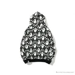 Hypeyourbeast Clothes BAPE X COACH Co-Branded Black-White Hoodie