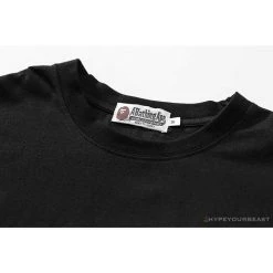 Hypeyourbeast Clothes BAPE Classic Embroidered Logo Ape Head Tee Shirt 'BLACK'