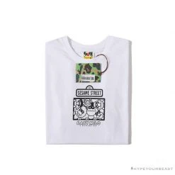 Hypeyourbeast BAPE Baby Milo Sesame Street Plain Tee Shirt 'WHITE' Clothes 8 Hypeyourbeast BAPE Baby Milo Sesame Street Plain Tee Shirt 'WHITE' Clothes