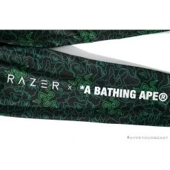 Hypeyourbeast Clothes BAPE X RAZER Co-Branded Gaming Camouflage Green Pants