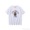Hypeyourbeast Clothes BAPE Little Ape Head Colorful Classic Tee Shirt 'WHITE'