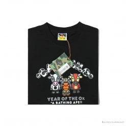 Hypeyourbeast Clothes BAPE Baby Milo Year Of The Ox Tee Shirt 'BLACK'