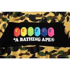 Hypeyourbeast Clothes BAPE KIDS Color Ape Head Camouflage Tee Shirt 'YELLOW'
