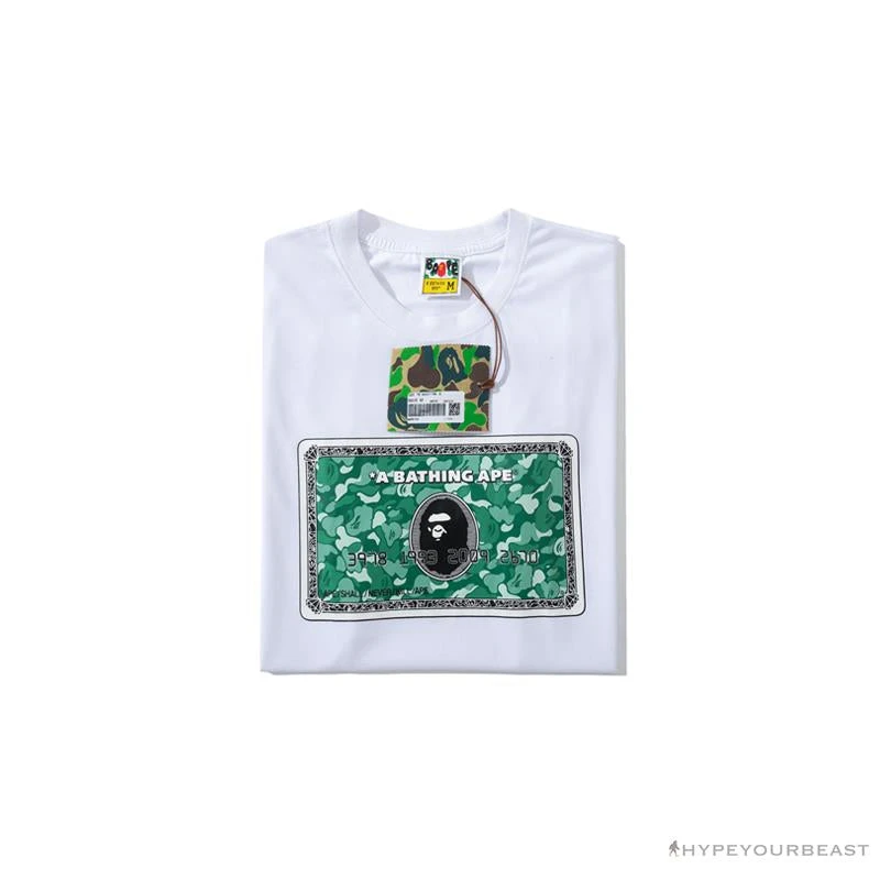 Hypeyourbeast BAPE Spoof Dollar Bill Tee Shirt 'WHITE' 3 Hypeyourbeast BAPE Spoof Dollar Bill Tee Shirt 'WHITE'