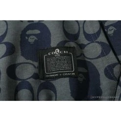 Hypeyourbeast BAPE X COACH Co-Branded Dark-Blue Hoodie Clothes