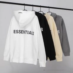 HypeYourBeast Hoodies & Jackets FOG Hoodie Reflective ‘ESSENTIALS’ Dark Gray