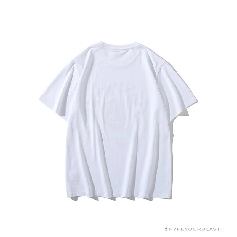 Hypeyourbeast BAPE Messy Letters Upside Down Little Ape Head Tee Shirt 'WHITE' 2 Hypeyourbeast BAPE Messy Letters Upside Down Little Ape Head Tee Shirt 'WHITE'
