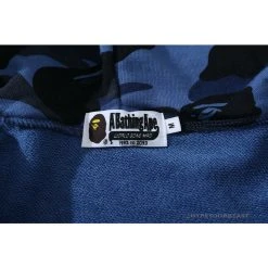 Hypeyourbeast Clothes BAPE Camo Hoodie Shark Head 'NAVY BLUE'