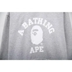 Hypeyourbeast Clothes BAPE X Bathing Ape Head Hoodie 'GREY'