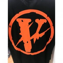 HypeYourBeast T-Shirts Vlone Orange And Black Tee Shirt