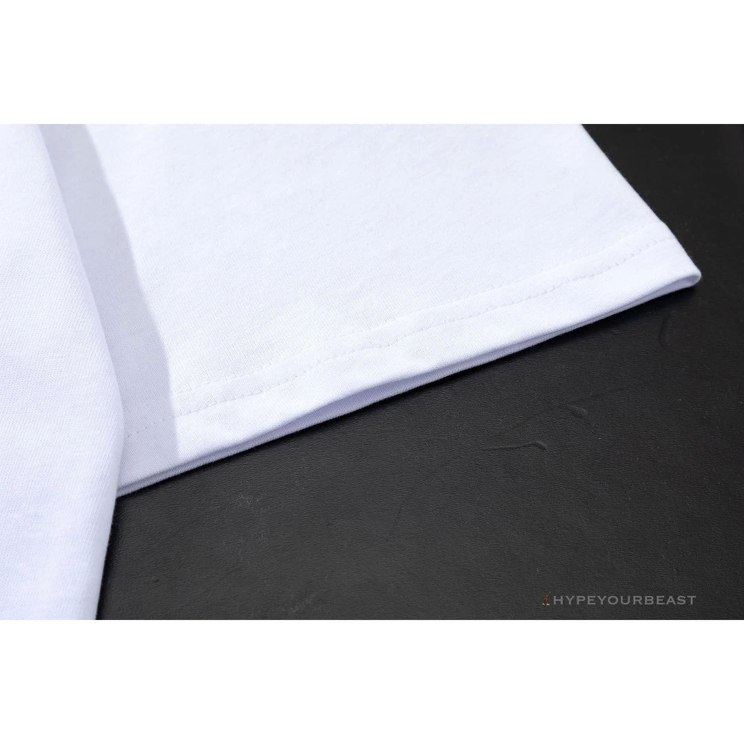 Hypeyourbeast OFF-WHITE Acrylic Hand-Painted Graffiti Pattern Tee Shirt 'WHITE' 7 Hypeyourbeast OFF-WHITE Acrylic Hand-Painted Graffiti Pattern Tee Shirt 'WHITE'