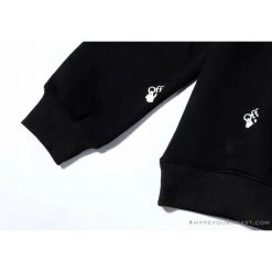 Hypeyourbeast OFF-WHITE Classic Print Hoodie 'BLACK' Hoodies & Jackets