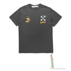 Hypeyourbeast OFF-WHITE Jerry Move Faster Tee Shirt 'GREY'