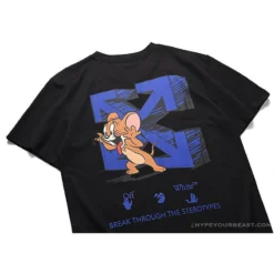 Hypeyourbeast T-Shirts OFF-WHITE Classic Animated Tom And Jerry Arrow Tee Shirt 'BLACK' 18 Hypeyourbeast T-Shirts OFF-WHITE Classic Animated Tom And Jerry Arrow Tee Shirt 'BLACK'