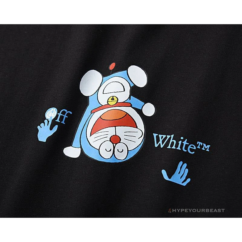 Hypeyourbeast OFF-WHITE Spoof Doraemon Arrow Tee Shirt 'BLACK' T-Shirts 5 Hypeyourbeast OFF-WHITE Spoof Doraemon Arrow Tee Shirt 'BLACK' T-Shirts