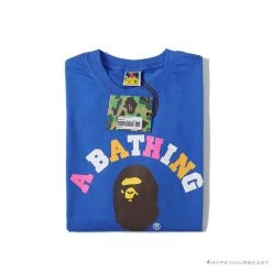 Hypeyourbeast Clothes BAPE Little Ape Head Colorful Classic Tee Shirt 'BLUE'