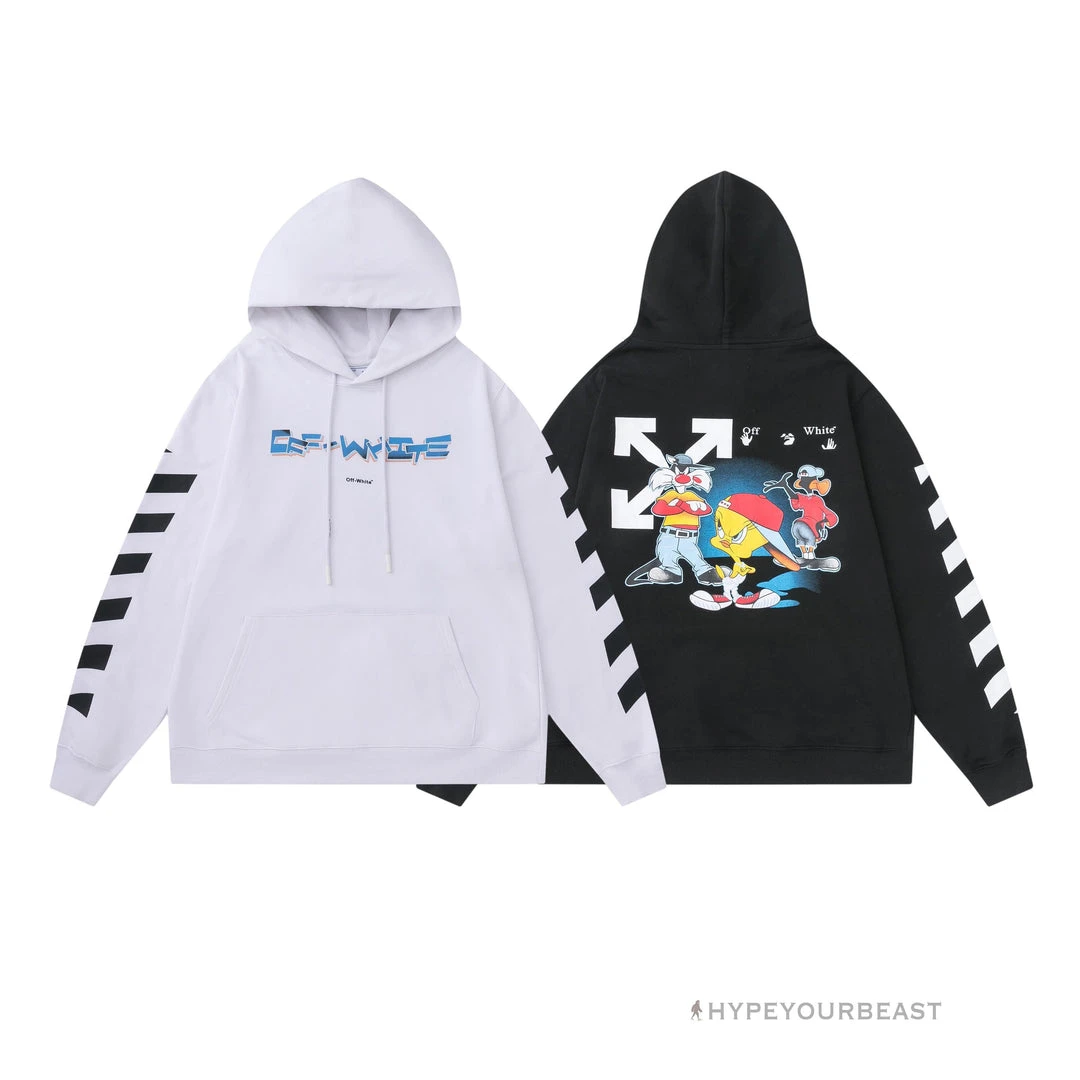 HypeYourBeast Off White Hoodie Looney - Black Hoodies & Jackets 4 HypeYourBeast Off White Hoodie Looney - Black Hoodies & Jackets