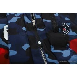 Hypeyourbeast Clothes BAPE X PSG Paris Saint-Germain Camouflage Blue-Red Hoodie