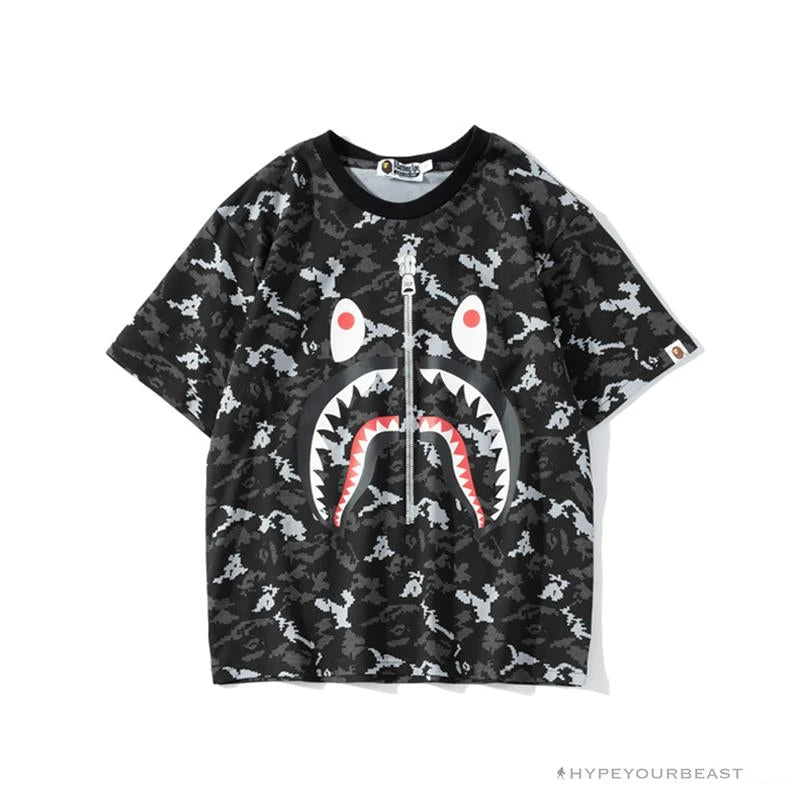 Hypeyourbeast BAPE Digital Pixel Camouflage Tee Shirt 'BLACK' Clothes 1 Hypeyourbeast BAPE Digital Pixel Camouflage Tee Shirt 'BLACK' Clothes