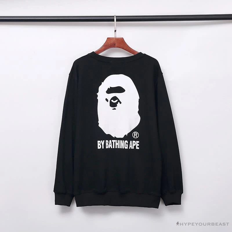 Hypeyourbeast Clothes BAPE Behind The Great Ape-Man Head Long Sleeve Shirt 'BLACK' 2 Hypeyourbeast Clothes BAPE Behind The Great Ape-Man Head Long Sleeve Shirt 'BLACK'